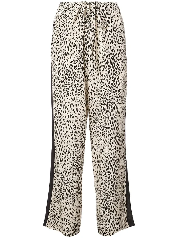 animal print silk trousers Trousers New Arrival