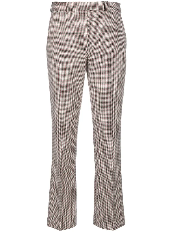 houndstooth straight-leg trousers Trousers fashionable chic