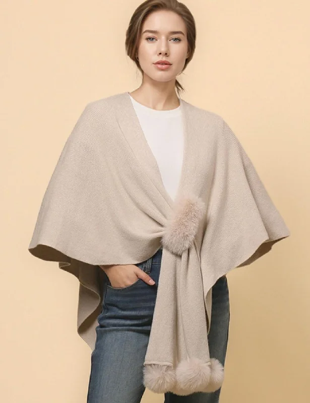 Ladies Solid Color Scarf with Faux Mink Knit Shawl SKAS4797 Cozy Fleece Shawl Scarf