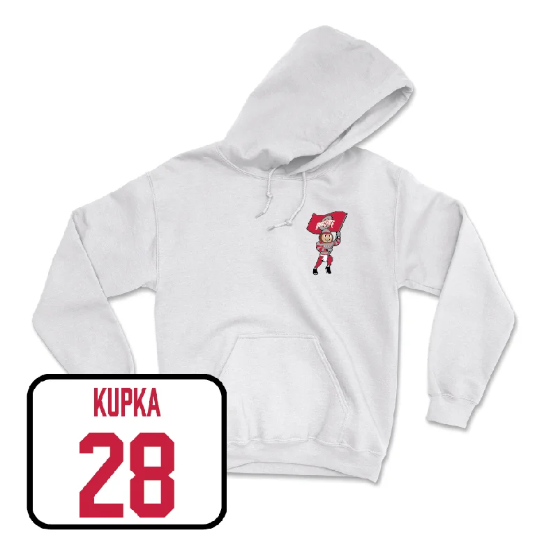 Women's Lacrosse White Brutus Hoodie - Lexie Kupka Graphic Hoodie Design Print