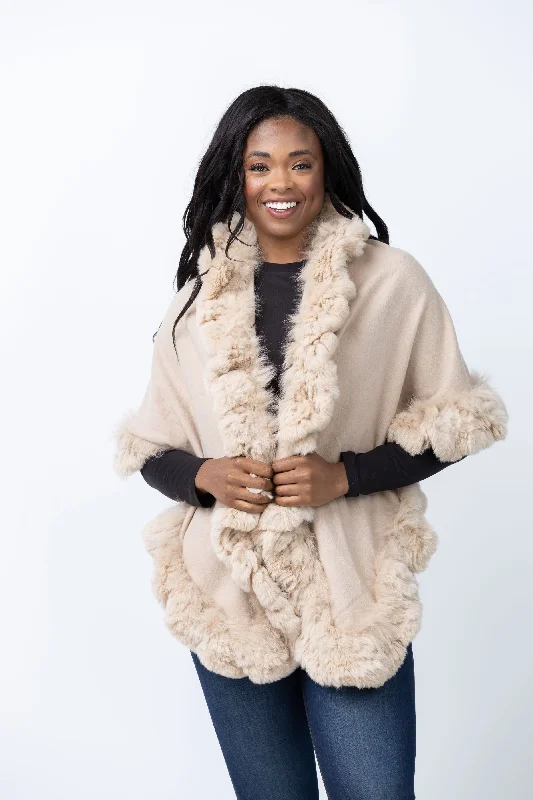 Linda Richards Cashmere Shawl in Champagne Fashionable Embroidered Shawl