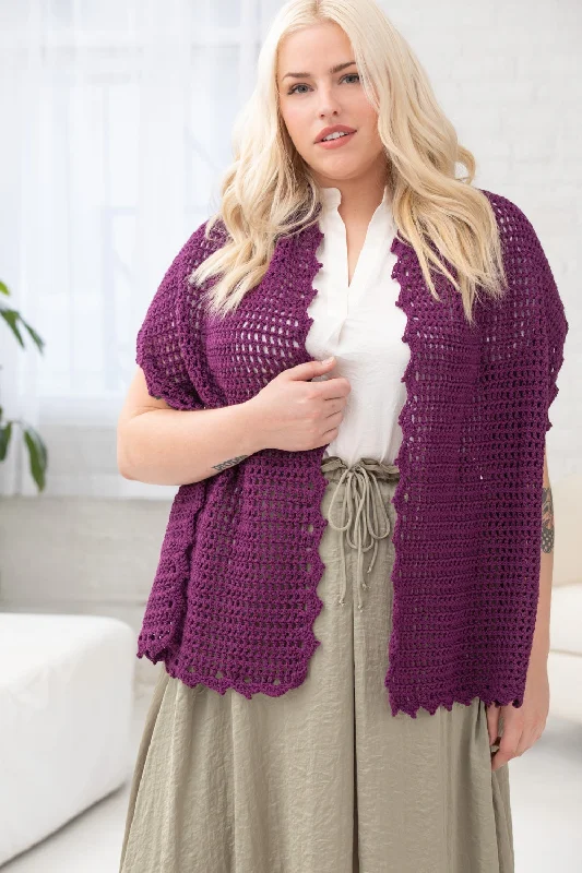 South Amboy Shawl (Crochet) Stylish Oversized Wool Shawl