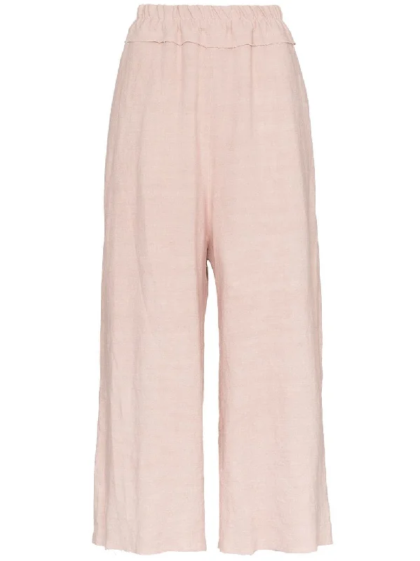 Dania cropped linen trousers Trousers Bridal Satin
