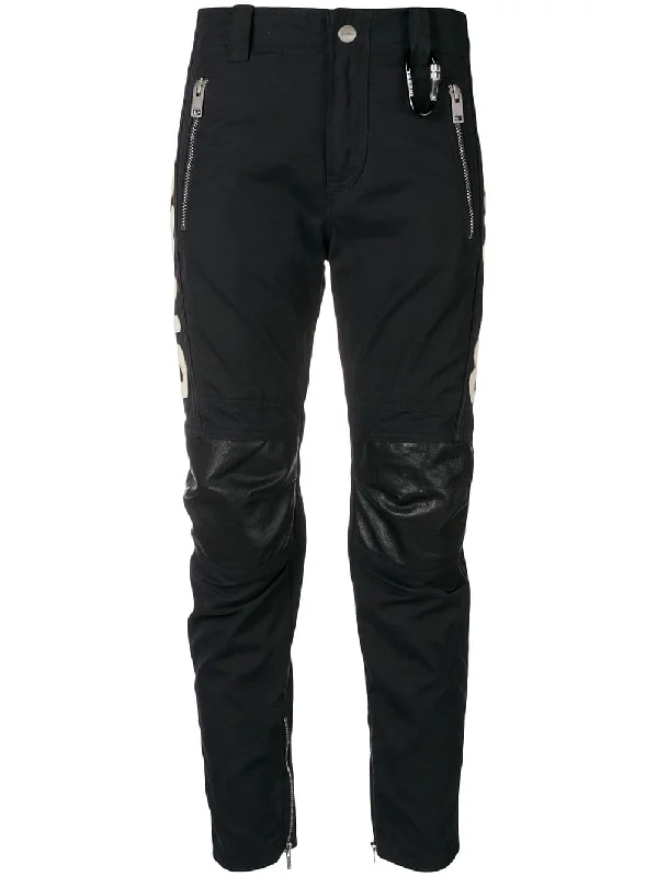 fitted biker trousers Trousers Silk Elegant