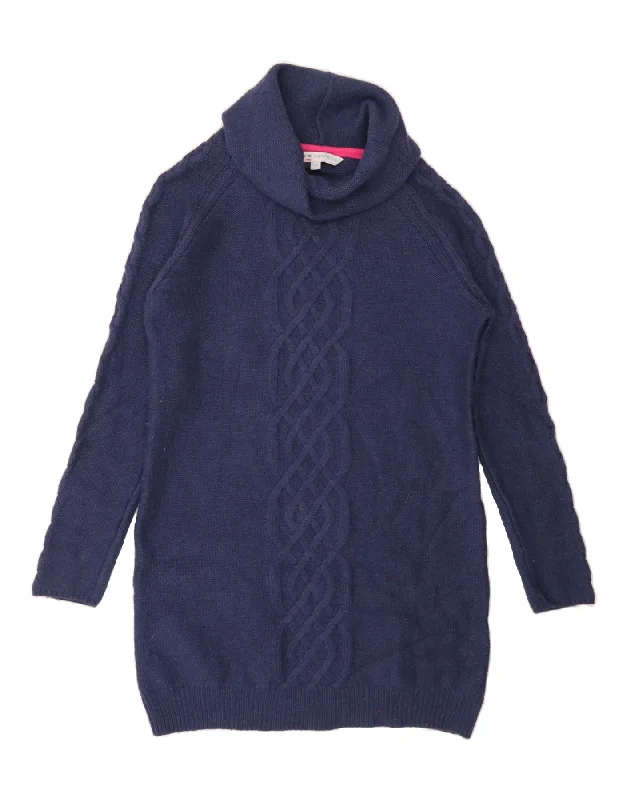 CREW CLOTHING Womens Roll Neck Jumper Sweater UK 10 Small Navy Blue Stretchy Elastic Breathable CREW CLOTHING Womens Roll Neck Jumper Sweater UK 10 Small Navy Blue Stretchy Elastic Breathable