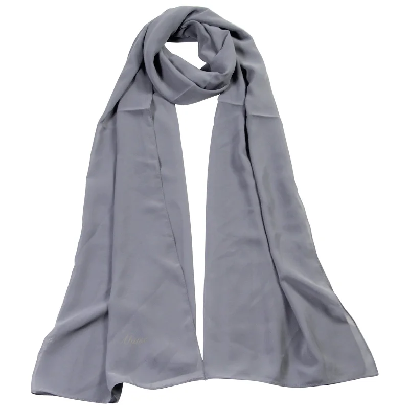 Plain Gray Turkish Soft Sheer Chiffon Scarf Long Women's Shawl Head Wrap Fashionable Pashmina Shawl