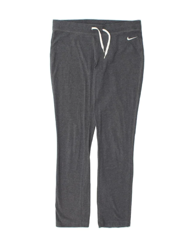 NIKE Womens Tracksuit Trousers UK 16 Large Grey Trousers Capri Summer