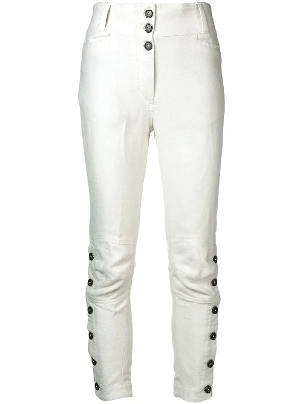 buttoned ankle slim-fit trousers Trousers New Arrival