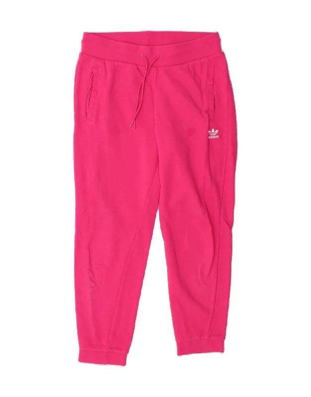 ADIDAS Womens Tracksuit Trousers Joggers UK 14 Large Pink Cotton Trousers stylish elegant ADIDAS Womens Tracksuit Trousers Joggers UK 14 Large Pink Cotton Trousers stylish elegant