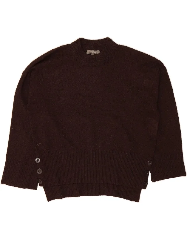 OASIS Womens Turtle Neck Jumper Sweater UK 14 Medium Brown Polyester Spandex Rayon Corduroy OASIS Womens Turtle Neck Jumper Sweater UK 14 Medium Brown Polyester Spandex Rayon Corduroy