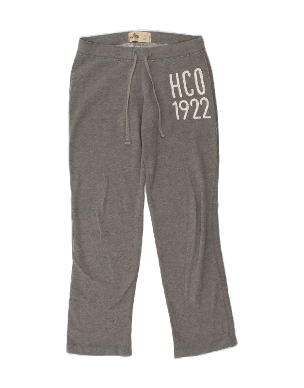 HOLLISTER Womens Graphic Tracksuit Trousers UK 10 Small Grey Cotton Trousers practical durable HOLLISTER Womens Graphic Tracksuit Trousers UK 10 Small Grey Cotton Trousers practical durable