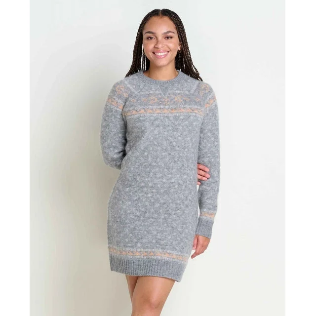 Toddy Crew Sweater Dress High Neck Crew Neck V-Neck