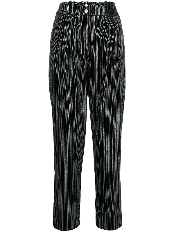 glitter pinstripe trousers Trousers Versatile Stylish