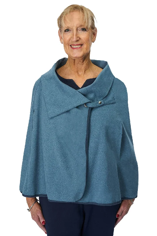 Shawl - Esme | Teal Chic Embroidered Shawl Wrap