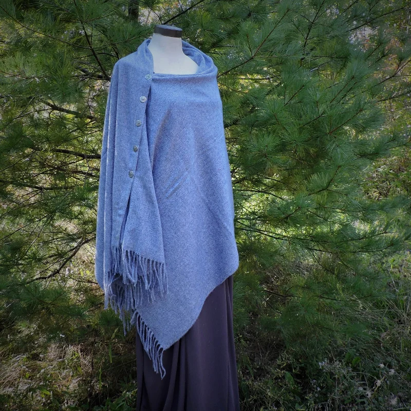 Button Shawl~Cashmere Blend solid colours Comfortable Summer Shawl Wrap