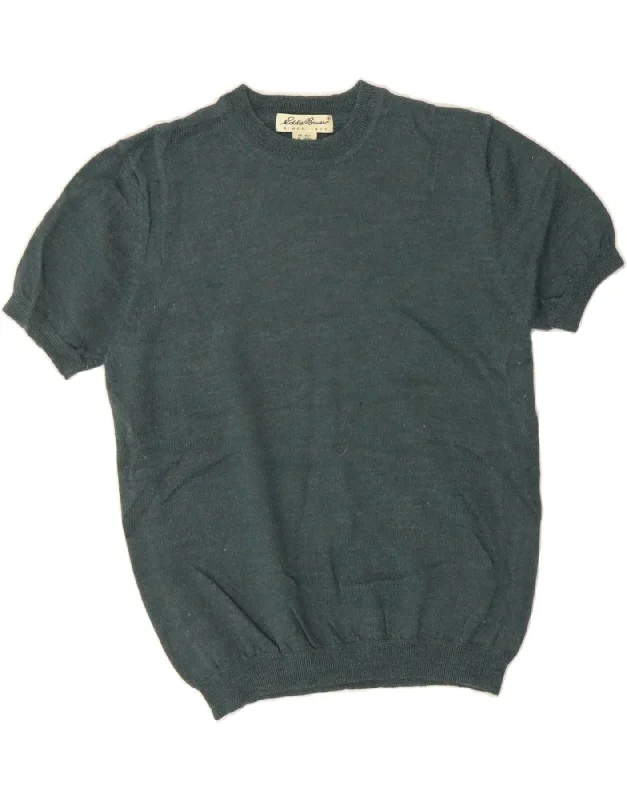 EDDIE BAUER Womens Crew Neck Jumper Sweater UK 12 Medium Green Zippered Buttoned Snapped EDDIE BAUER Womens Crew Neck Jumper Sweater UK 12 Medium Green Zippered Buttoned Snapped