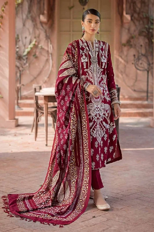 Gul Ahmed 3PC Embroidered Gold & Lacquer Printed Khaddar Unstitched Suit with Gold & Lacquer Printed Pashmina Shawl AP-32074 Warm Cashmere Shawl Wrap