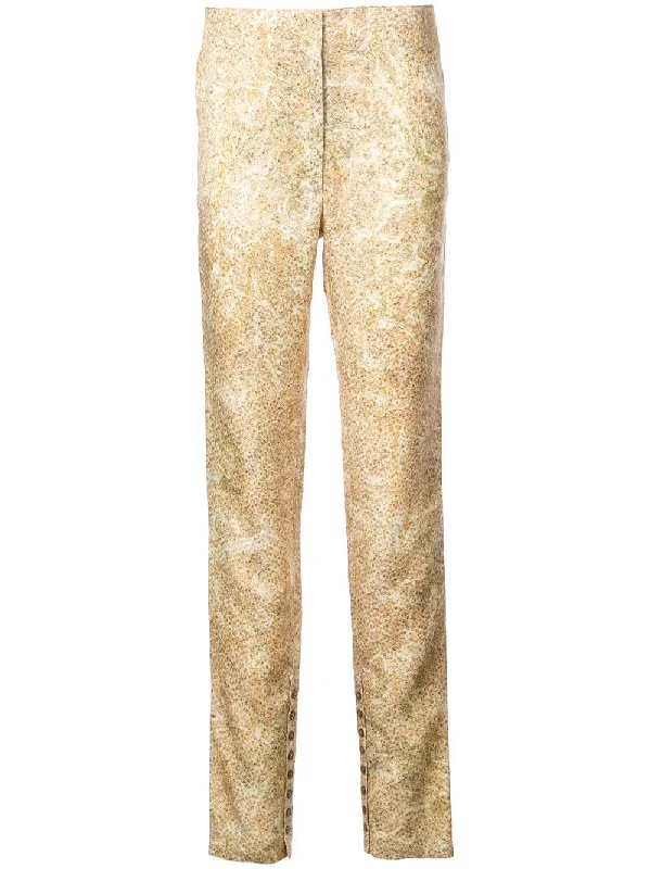 patterned straight trousers Trousers Plaid Checkered