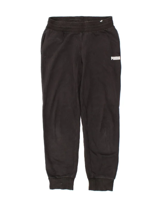 PUMA Womens Tracksuit Trousers Joggers UK 8 Small  Black Trousers stylish elegant