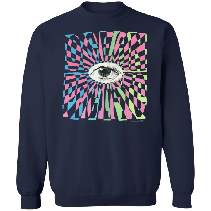 Big Eye Sweatshirt Hoodie with Double Zipper Versatile Adjustable