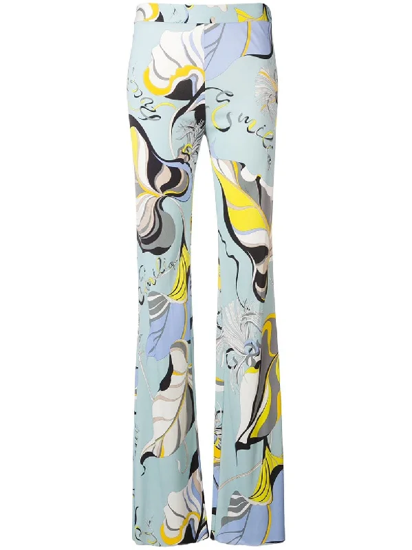 abstract print straight trousers Trousers Prom Sequined