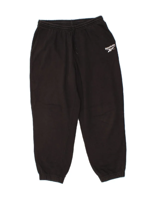 REEBOK Womens Tracksuit Trousers Joggers UK 16/18 Large Black Cotton Trousers Exclusive Limited REEBOK Womens Tracksuit Trousers Joggers UK 16/18 Large Black Cotton Trousers Exclusive Limited