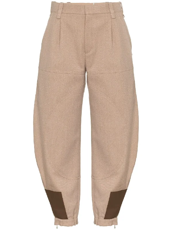 Jodhpur wool and leather cropped trousers Trousers Exclusive Limited