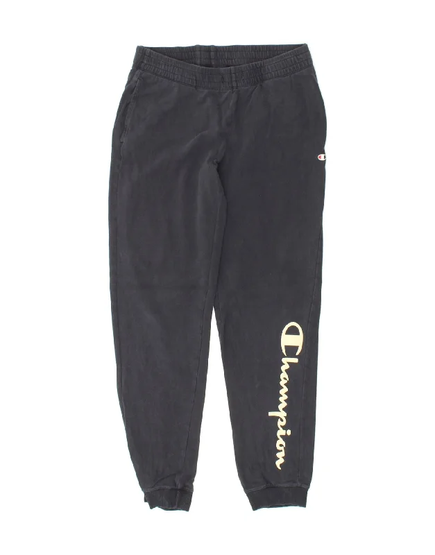 CHAMPION Womens Graphic Tracksuit Trousers Joggers UK 14 Medium Navy Blue Trousers Low Rise Relaxed CHAMPION Womens Graphic Tracksuit Trousers Joggers UK 14 Medium Navy Blue Trousers Low Rise Relaxed