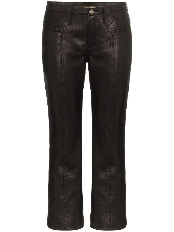 kick flare leather trousers Trousers Recommended Stylist