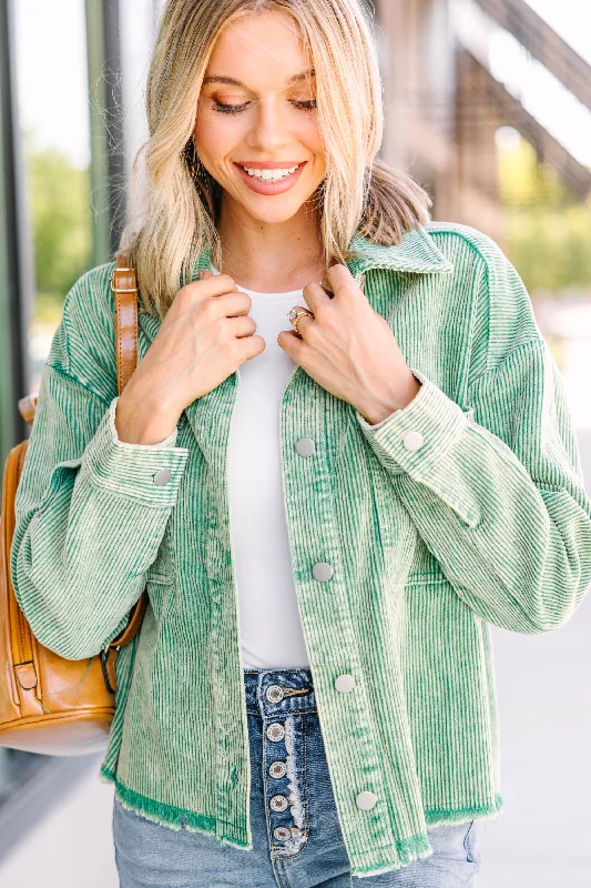 Better Than Ever Green Corduroy Jacket Denim Jacket Leather Jacket Suede Jacket