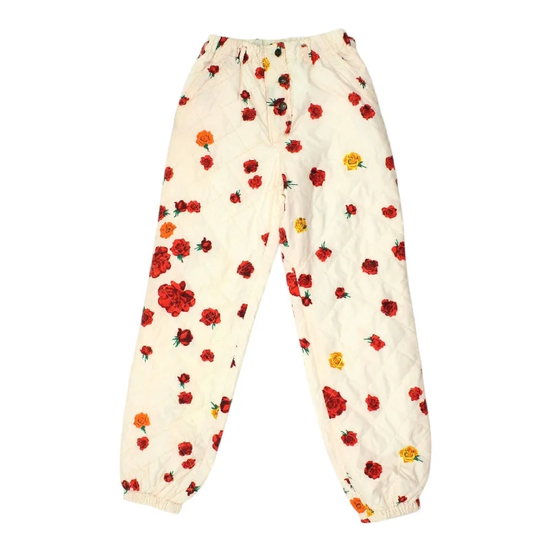 Outrage Womens Pink Floral Ski Trousers | Vintage Winter Sports Snow Pants VTG Trousers sophisticated sleek Outrage Womens Pink Floral Ski Trousers | Vintage Winter Sports Snow Pants VTG Trousers sophisticated sleek