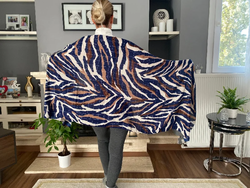 Fashion Tight Eyfel-zebra Patterned Shawls Warm Cashmere Shawl Wrap