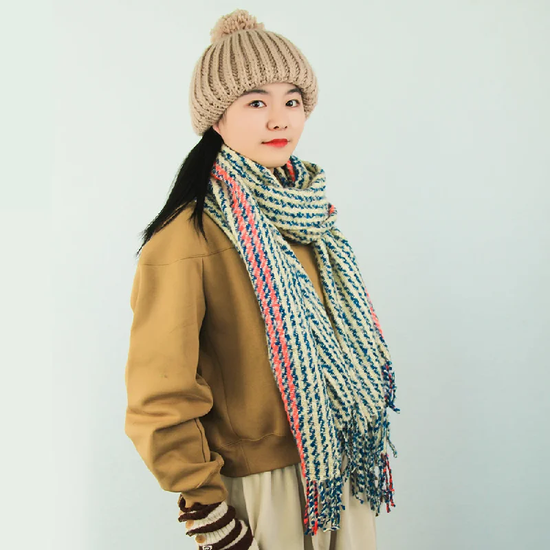 Women's Warm Scarf Cozy Shawl Soft Long Wrap for Fall and Winter Trendy Floral Print Shawl