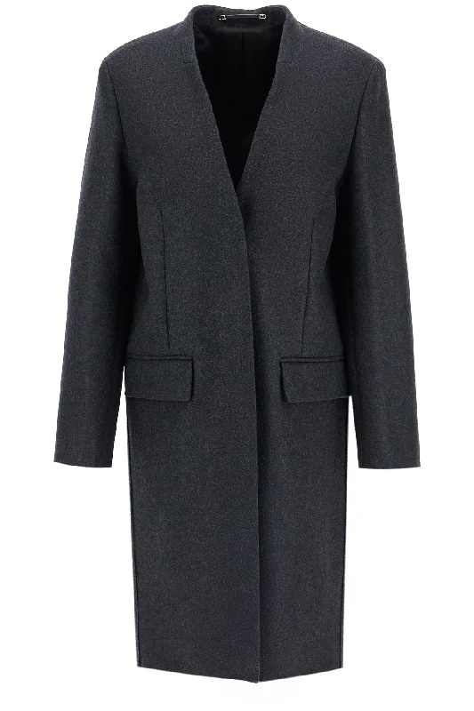 charcoal melange shawl collar coat 251 WRO4312 FB0005 CHARCOAL MELANGE Comfortable Shawl Scarf Wrap