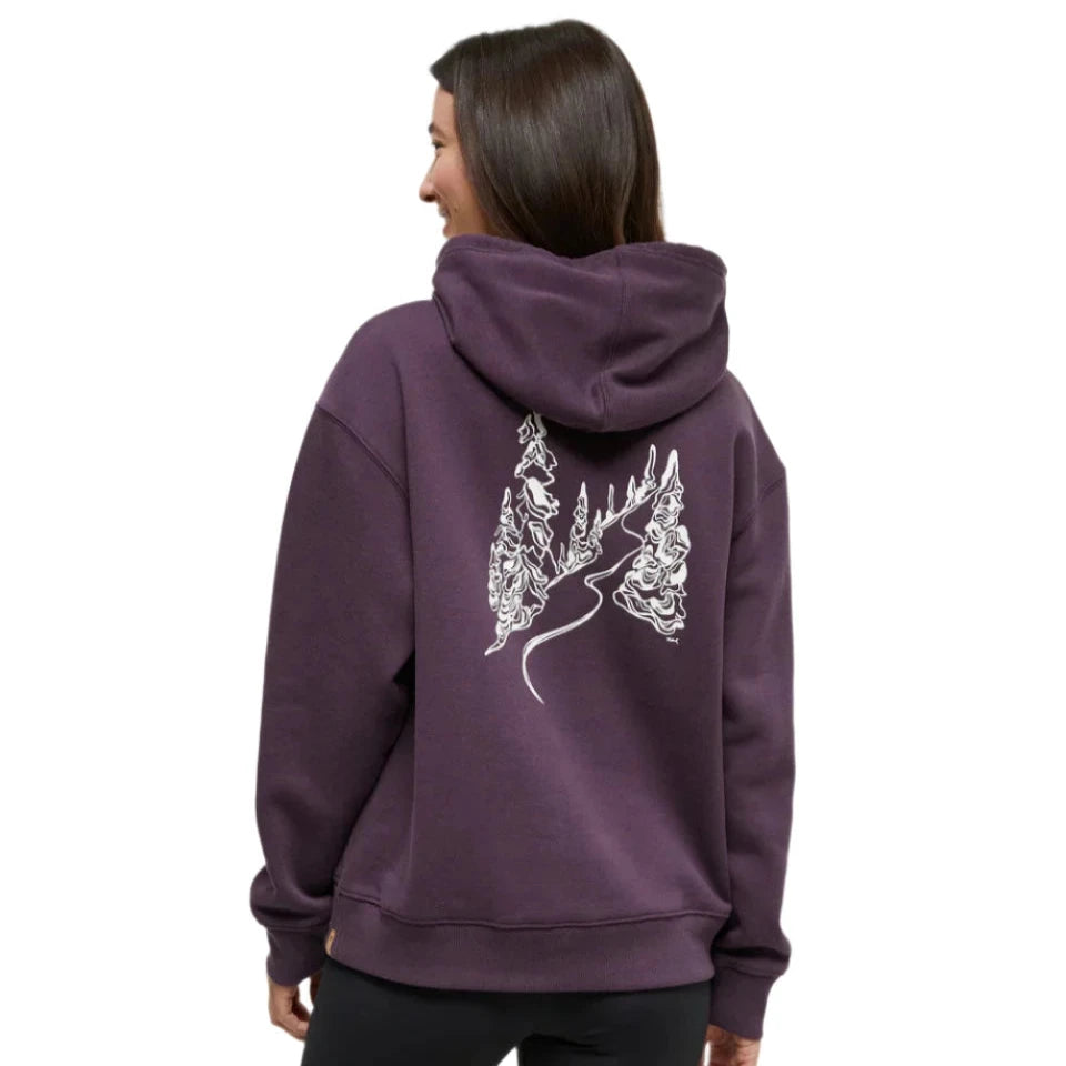 W's Snowy Trees Hoodie Hoodie with Lace Feminine Delicate