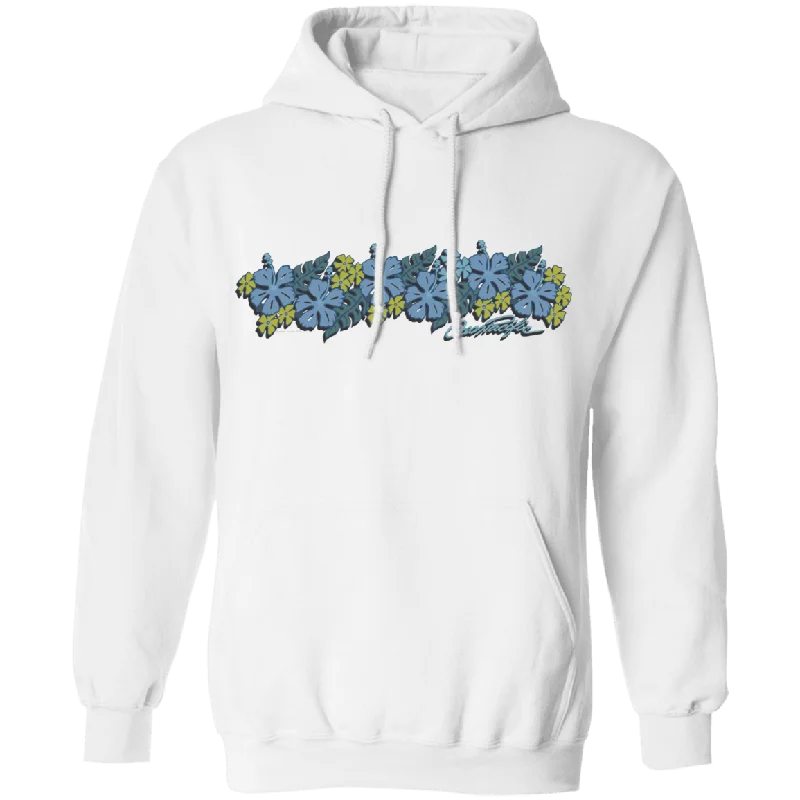 Flower Bar Fleece Hoodie Hoodie with Hem Embroidery Detailed Premium