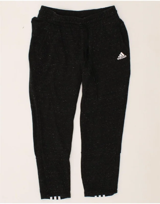 ADIDAS Womens Tracksuit Trousers UK 8/10 Small  Grey Flecked Cotton Trousers Leisure Comfortable