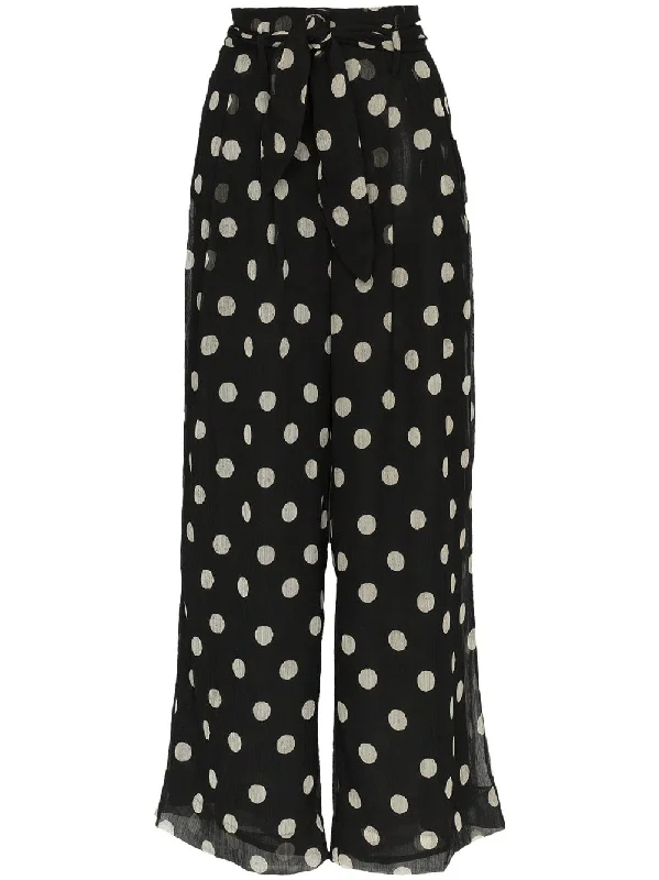 Nevada high waisted polka dot wide-leg trousers Trousers Winter Warm