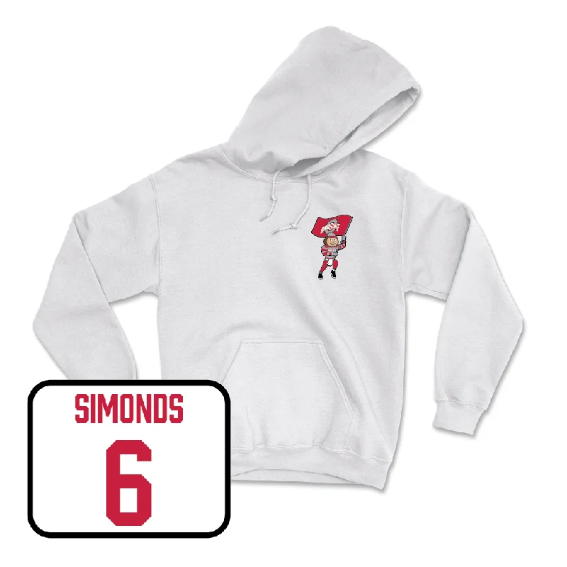 Women's Lacrosse White Brutus Hoodie - Maeve Simonds Hoodie Crop Top Short Trendy