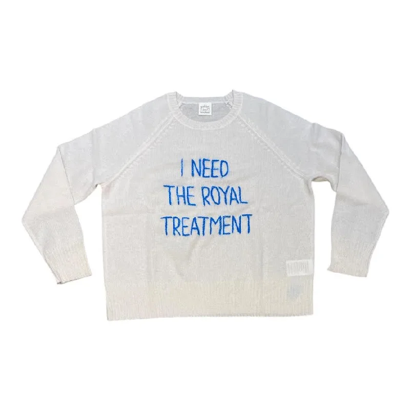 ROYAL TREATMENT SWEATER Chenille Brocade Lace