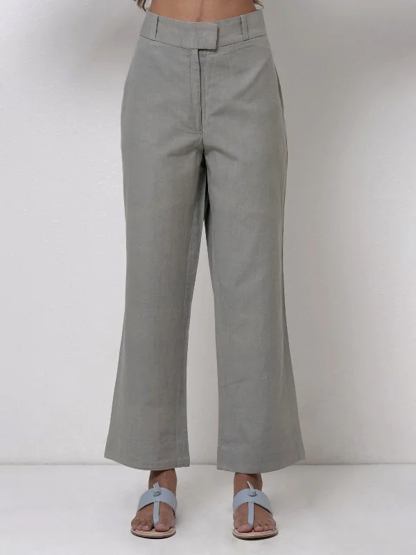 Zaire Handwoven Trousers Grey Trousers Spring Floral