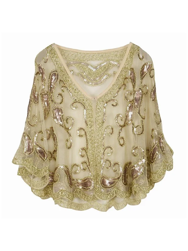 1920s Cocktail Dress Vintage Dress Party Costume Prom Dress Shawls Elegant Knit Shawl Cape