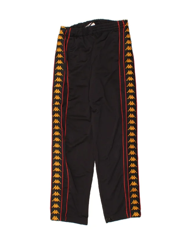 KAPPA Womens Graphic Tracksuit Trousers UK 14 Large  Black Polyester Trousers Bestseller Popular