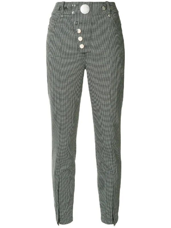 slim houndstooth trousers Trousers Fleece Cozy
