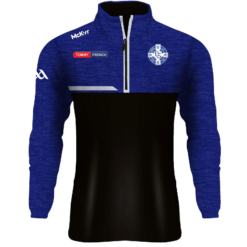 Mc Keever Clan Na Gael CLG Speed 1/4 Zip Jacket - Adult - Black/Royal Stand-Up Collar Roll-Neck Collar Turtle Neck Mc Keever Clan Na Gael CLG Speed 1/4 Zip Jacket - Adult - Black/Royal Stand-Up Collar Roll-Neck Collar Turtle Neck