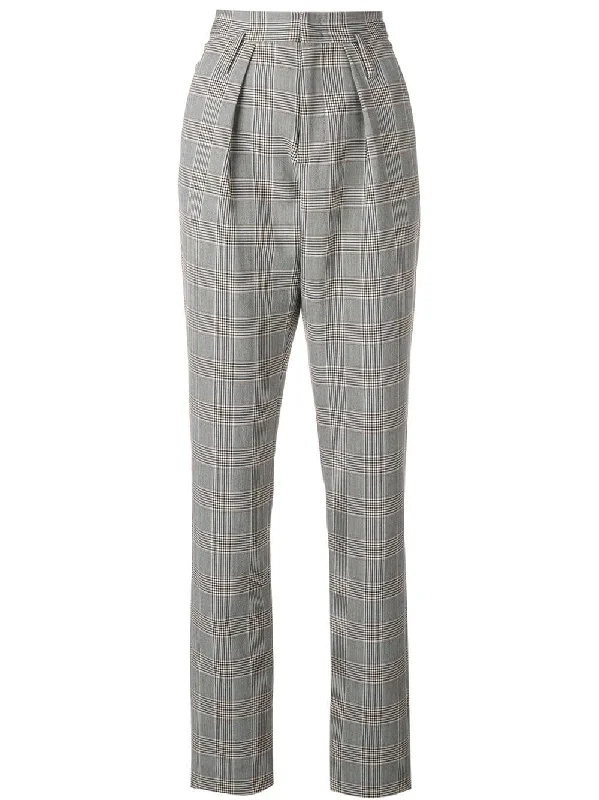 Fashion Show check straight-leg trousers Trousers practical durable