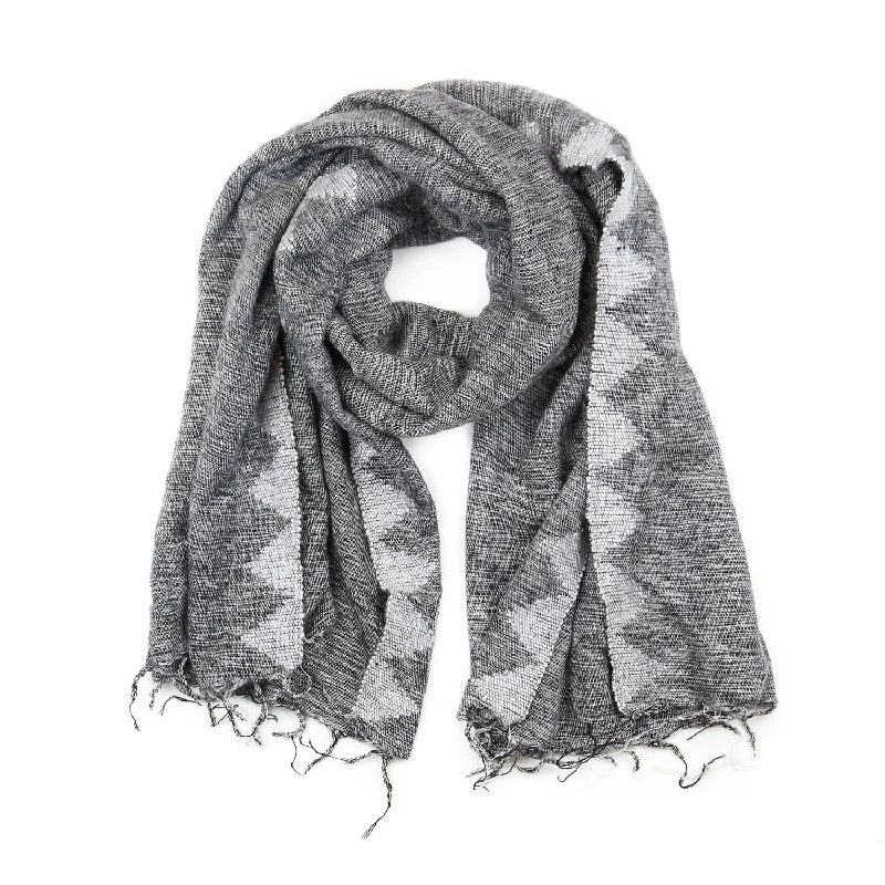 Himalayan Shawl in Classic Gray Classic Knit Shawl Wrap