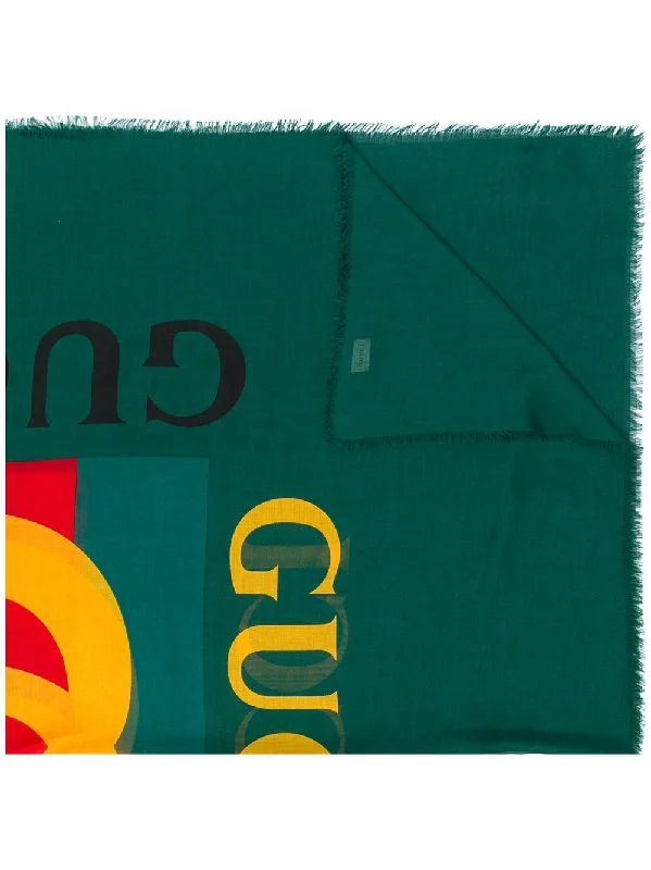 Gucci logo shawl Elegant Wool Shawl Cape