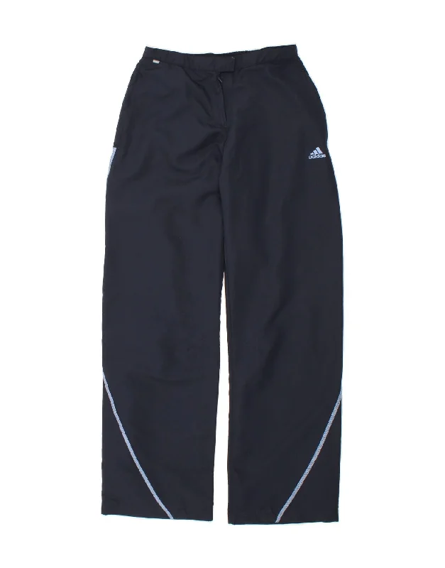 ADIDAS Womens Tracksuit Trousers UK 8 Small Navy Blue Polyester Trousers Winter Warm