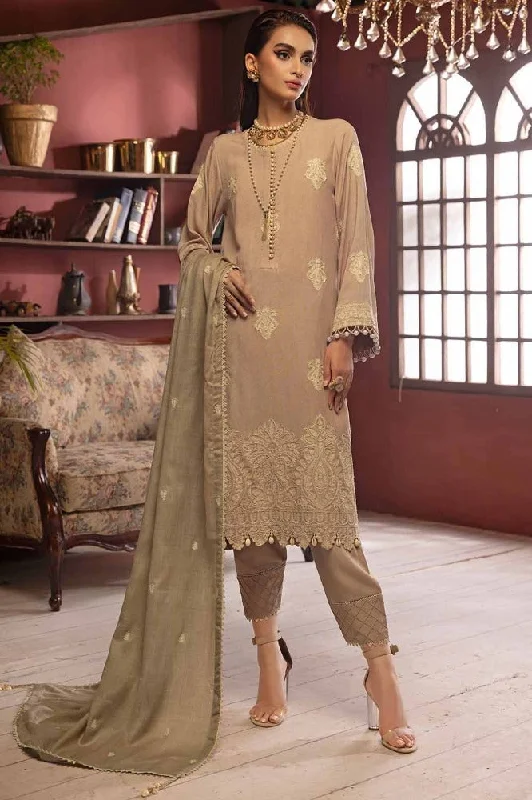 Gul Ahmed 3PC Embroidered Khaddar Unstitched Suit with Embroidered Pashmina Shawl AP-32057 Lightweight Summer Shawl